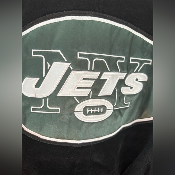 VINTAGE NFL OFFICIAL NEW YORK JETS SUEDE VARISITY JACKET MENS L~MINT!~RARE - Picture 12 of 13